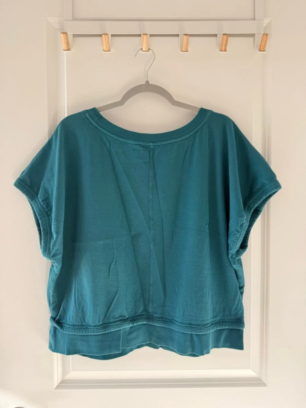 Athleta Teal Boxy Short-Sleeve Sweatshirt - Picture 2 of 2